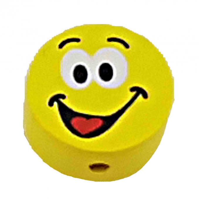 Motivperle Smiley Boy in gelb