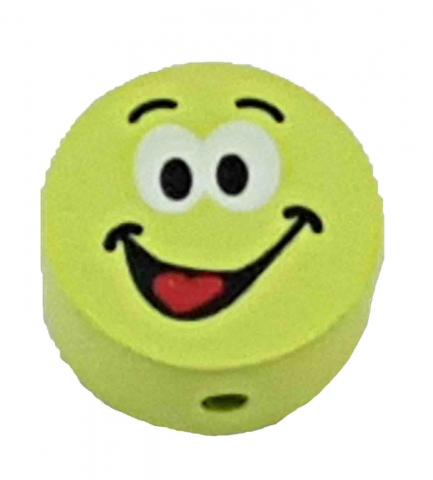 Motivperle Smiley Boy in lemon