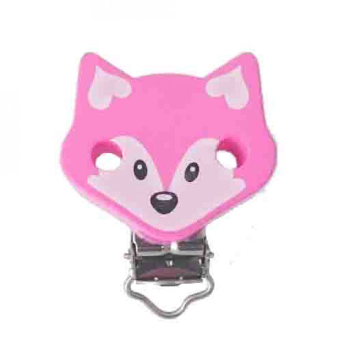 Figurenclip "Fuchs" pink