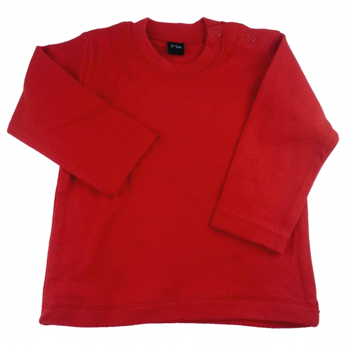 Baby-T-Shirt langarm in rot